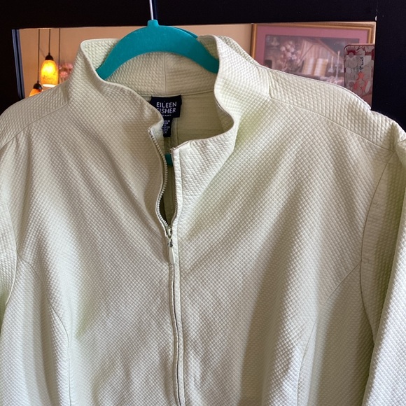 EILEEN FISHER lime green jacket - Picture 3 of 11